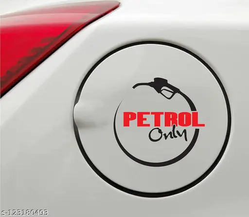 Petrol Only Sticker for Car Fuel Tank Black and Red (10 x 9.7 cm) - Image 2