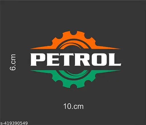 PETROL TANK STICKER FOR CAR ,WHITE COLOUR